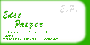 edit patzer business card